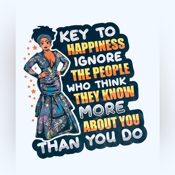 Hand-Pressed "Key to Happiness" Graphic Tee - White, XL - Picture 5 of 6